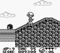 une photo d'Ã©cran de Les Schtroumpfs sur Nintendo Game Boy